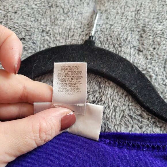 DIane Von Furstenberg Women Top Pants Medium Purple Velvet Paisley Comfort 17340 - Picture 4 of 15